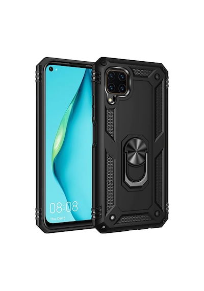 Huawei P40 Lite Kılıf Vega Tank Sert Yüzüklü Standlı Zırh Koruma Kapak