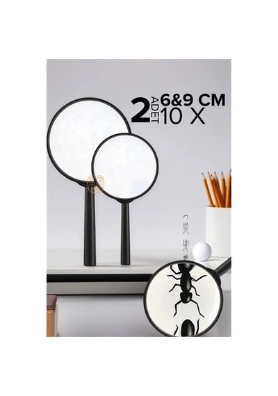 Mey İthalat 10x Büyüteç 6 Ve 9 Cm 2 Li Set