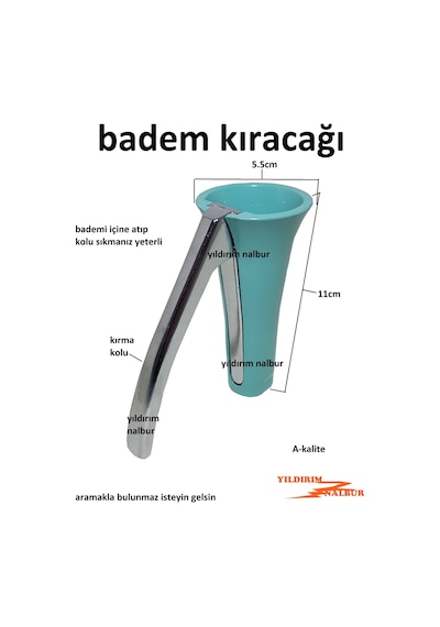 Badem Kıracağı Kullanışlı Badem Kırma Aparatı Ele Uygun