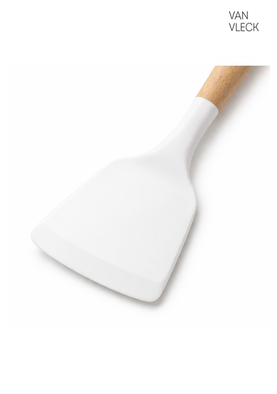 Silikon Spatula Isıya Dayanıklı Yapışmaz Mutfak Spatulası, Tencere Ve Tava Dostu Beyaz