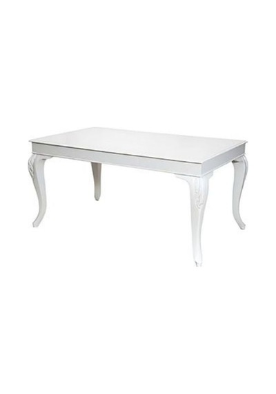 Lignos Oymalı Açılır Yemek Masası 90x140 Beyaz Lignos Oymalı Açılır Yemek Masası 90x140 Beyaz