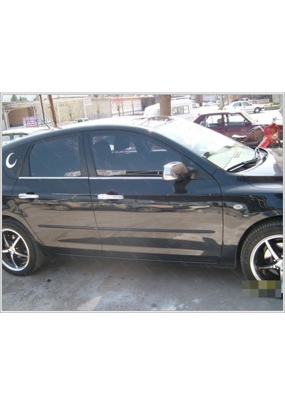 Ebal Otomotiv Mazda 3 Krom Cam Çıtası 4 prç. 2003-2009 Arası P. Çelik (HB)