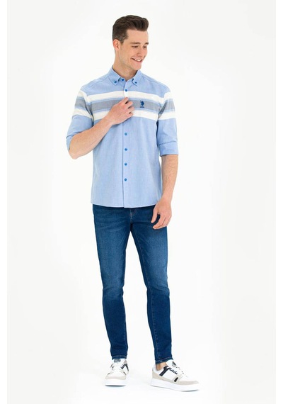 U.s. Polo Assn. Rıbaro Saks Erkek Gömlek 1584026 Saks