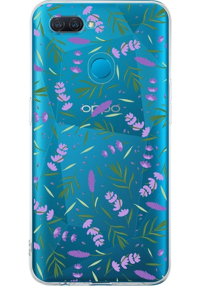Oppo A12 İle Uyumlu 1mm Slim Fit Water Color 3 Baskılı Şeffaf Kılıf Şeffaf