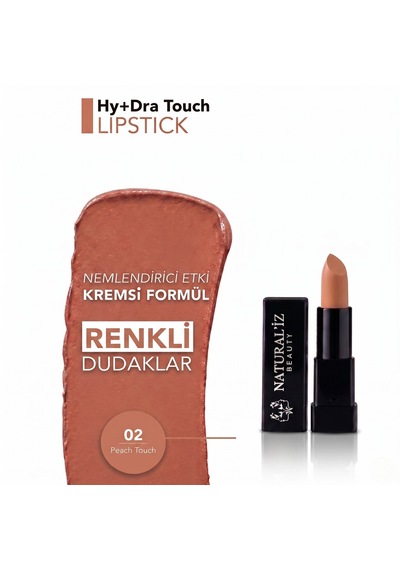 Naturaliz Beauty Hydra Touch Doğal Nemlendirici Ruj Peach Touch 02