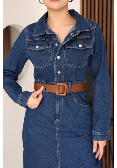 Kene Jeans Lacivert Kemerli Uzun Kol Çıtçıt Kapamalı Ön Yırtmaçlı Etek Püsküllü Elbise Lacivert Kene Jeans Lacivert Kemerli Uzun Kol Çıtçıt Kapamalı Ön Yırtmaçlı Etek Püsküllü Elbise Lacivert