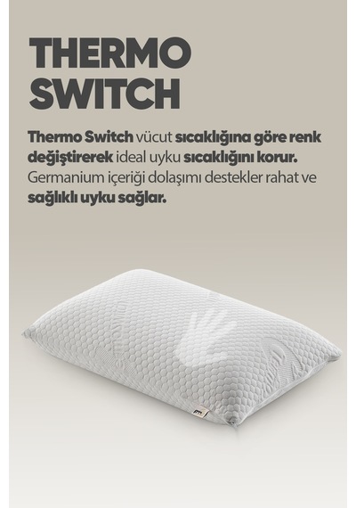 Akıllı Visko Yastık - Isı Hafızalı Tombul Ortopedik Lüx Yastık - Termal Isı Dengeleyici Beyaz
