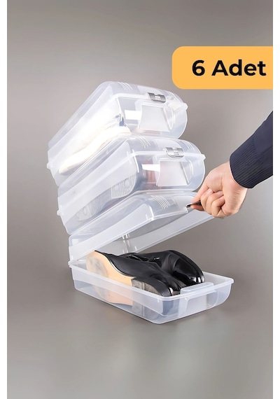 Bay Ayakkabı Koruma Kutusu, 6'lı Set Çok Renkli
