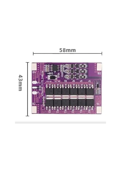 Olt 3s 40a 12.6v Balanslı Lityum Batarya Bms Mor Pcb