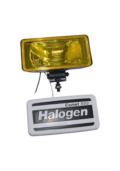 Carub 12v Sis Lambası Comet 550 Dikdörtgen 20x9,5x8,5 Cm Kapaklı Sarı Cam Br3009554