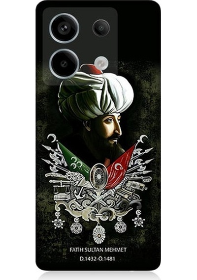 Xiaomi Redmi Note 13 Pro 5g Uyumlu Fatih Sultan Mehmet Desenli Silikon Kılıf