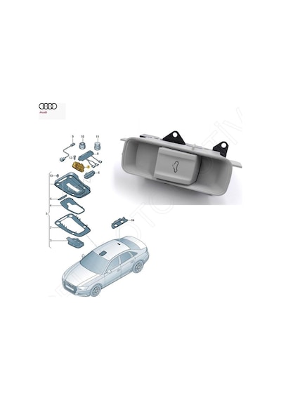 Audi Q3 Sunroof Açma Düğmesi 4m0959613 4k0959728 2012-2018