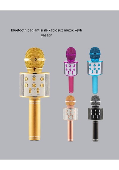 Taşınabilir Karaoke Mikrofon - Bluetooth, Usb Ve Aux Girişli