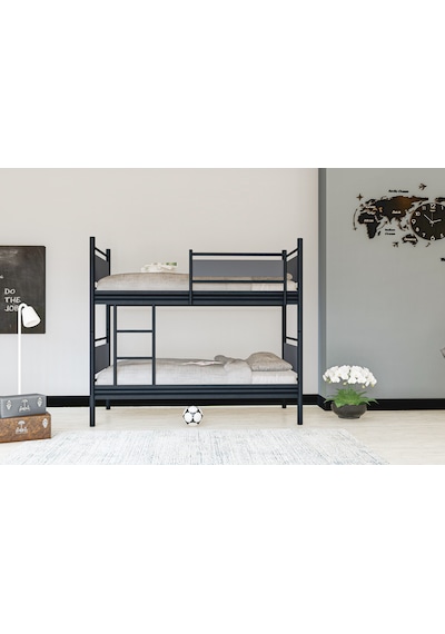 Metalia Gm 128 Star Ahşap Metal Ranza Siyah-Antrasit Gri