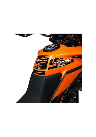 GP Kompozit  KTM 250 Adventure 2020-2024 Uyumlu Tank Pad Seti Siyah-Turuncu