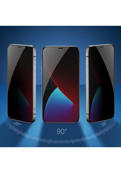 Apple Uyumlu   iPhone 16 Pro Kolay Uygulama Aparatlı 5d Magic Privacy Hayalet Cam Ekran