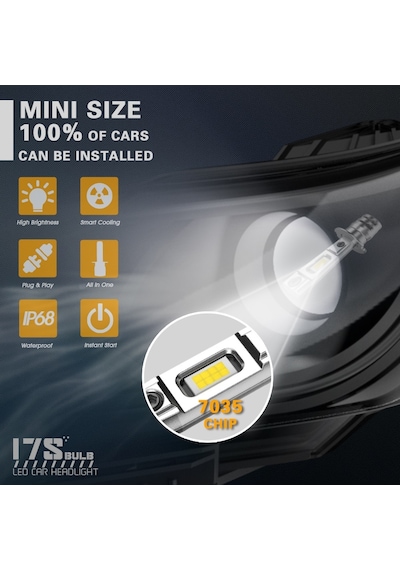 H1 Led Far Ampulü 80w 11000lm H1 12-30v / Laam933
