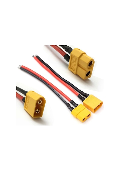 Xt60 Kablo Çifti 10Cm-Lipo Pil Batarya Bağlantı Kablosu