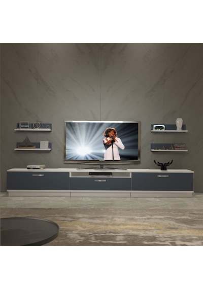 Decoraktiv Trendstyle 270r Mdf Tv Ünitesi Tv Sehpası Beyaz - Antrasit