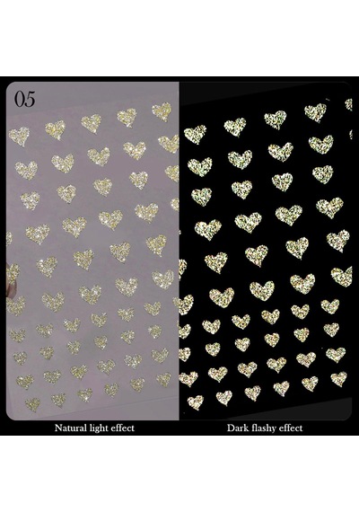 3d Reflektif Efekt Nail Art Sticker Model - 5 55881-5