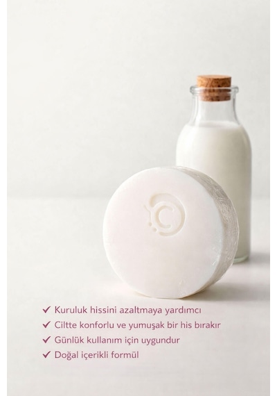 Eşek Sütlü El Yapımı Doğal Oval Sabun - 100 Gr Eşek Sütü