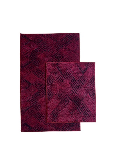 Welsoft Vintage Bambo Klozet Takimi 2 Pcs Bordo