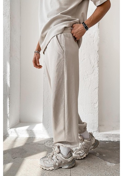 Taş Cozy Premium Basic Paça Lastik Eşofman Taş