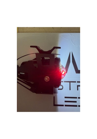 U7 Motosiklet Sis Farı Mercekli Büyük Kafesli Beyaz Angel Işıklı Led 2 Adet Led + 1 Anahtar