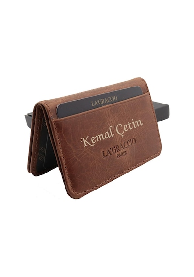 Bayderi İsme Kişiye Özel Hakiki Deri Unisex Kartlık 001