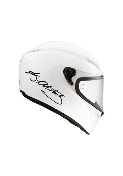 Tek Renk Atatürk Imzalı Kask Sticker Etiket Modeli 20 Cm 2 Adet