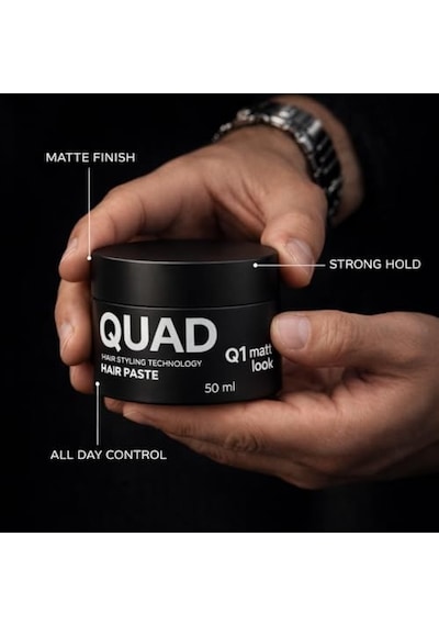 Q1s Mat Saç Şekillendirici Saç Pastası, Bukle Belirginleştirici, Hacim Verici, Wax, Unisex, 50 Ml