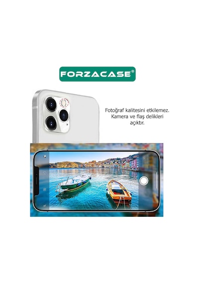 Forzacase Apple Uyumlu iPhone 16 Plus İle Kamera Lens Koruyucu Cam Filmi - Fc378 Renksiz