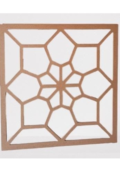 Hobi Adn 90230 Dekoratif Çerçeve Çiçek Motifli Ahşap Mdf Ham Cnc Kesim El Yapım