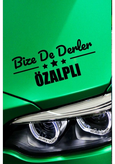 Van Özalp Otomobil Stickerı Van Bize De Derler Özalplı 40x15 Cm Araba Yazısı 40 CM - Siyah