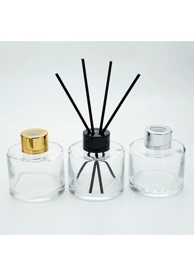 Ferdenferda 10 Adet Boş Cam Bambu Oda Koku Şişe 100 ML Silindir Model Şeffaf