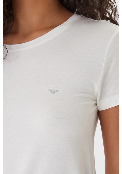 Emporio Armani Bayan T Shirt Ew000408 Af19024 U1131 Ekru Ekru
