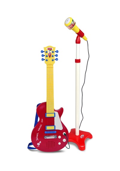 Minik Müzisyenlerin Yeni Müzik Aleti: Ayaklı Mikrofonlu Elektronik Gitar