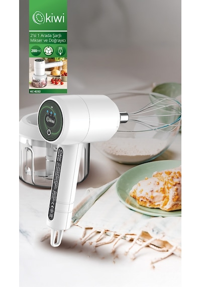 Kiwi KC-8232 Şarjlı El Mikseri Ve Doğrayıcı Rondo