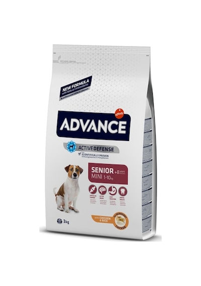 Advance Mini Senior 8+ Tavuklu Küçük Irk Yaşlı Köpek Maması 3 KG