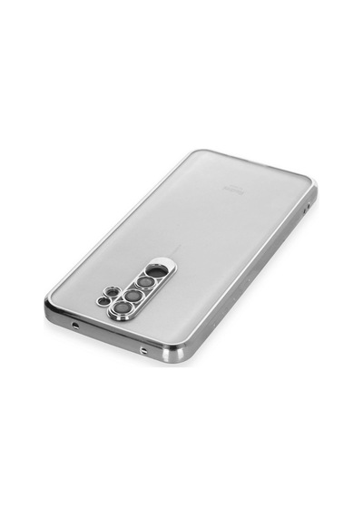 Xiaomi Redmi Note 8 Pro Kılıf Kamera Korumalı Lensli Silikon - Gümüş