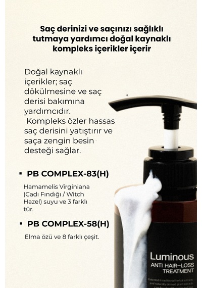 Luminous Saç Dökülmesine Karşı Bakım Kremi 500 Ml