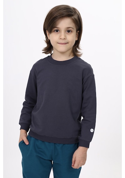 Toontoy Kids Toontoy Erkek Çocuk Relax Fit Bisiklet Yaka Hafif Düşük Omuz Baskılı Sweatshirt - 2 İplik Füme Toontoy Kids Toontoy Erkek Çocuk Relax Fit Bisiklet Yaka Hafif Düşük Omuz Baskılı Sweatshirt - 2 İplik Füme