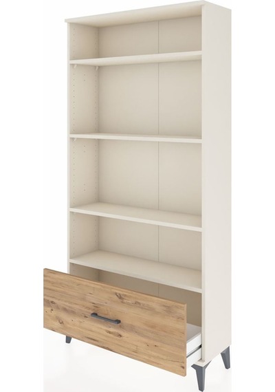 Arges Dolap 4 Raflı Tek Çekmeceli 88x30x182 Aytaşı-çam Aytaşı