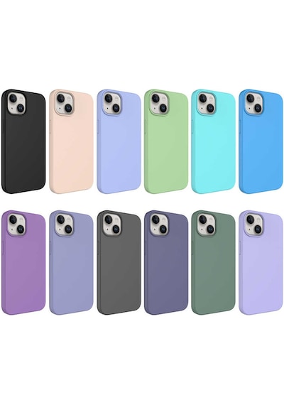 Apple Uyumlu iPhone 14 Plus Kılıf Sıvı Teknolojili Silinebilir Sert Zore Kivi Kapak Light Green