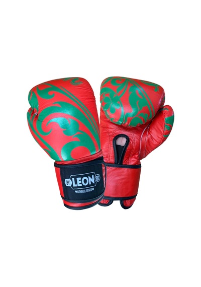 Leon Flower Deri Kick Boks Ve Muay Thai Eldiveni Kırmızı