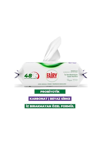 Çok Amaçlı Yüzey Temizlik Havlusu 100 Yaprak Lavanta Yağlı Beyaz Sirke & Karbonat 48 Saat Temizlik Etkili İz Bırakmayan Formül 0