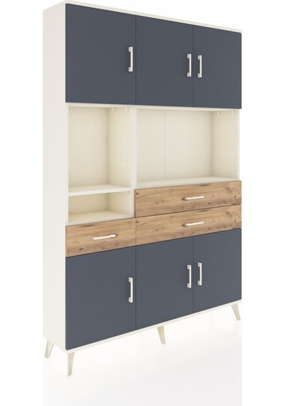 Arges Dolap 9 Raflı 3 Çekmeceli 6 Kapaklı 132x30x195 Aytaşı-antrasit/çam Antrasıt/atlas Çam Arges Dolap 9 Raflı 3 Çekmeceli 6 Kapaklı 132x30x195 Aytaşı-antrasit/çam Antrasıt/atlas Çam