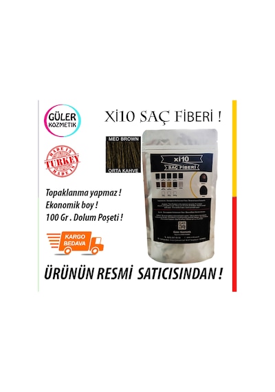Xi10 Orta Kahve 100 Gr Saç Tozu Fiberi