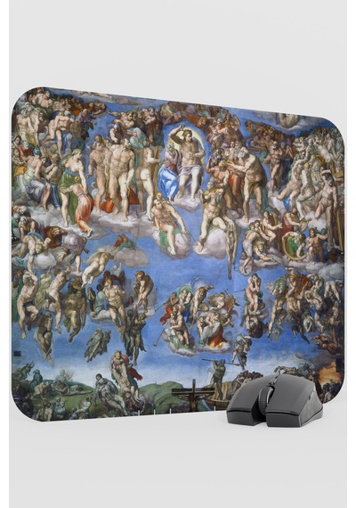 Michelangelo Kıyamet Günü V1 48x40 Xl Gaming Kauçuk Kaymaz Taban Mouse Pad Fare Altlığı