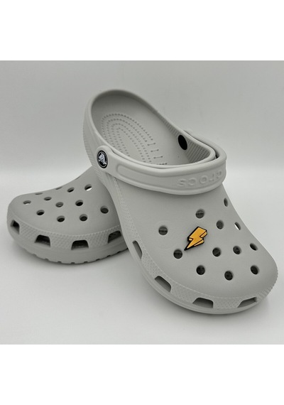 Crocs Terlik Süsü Ve Aksesuarı , Çanta Süsü Renkli Jibbitz 3d Kabartmalı Şimşek 05 Görselli Figür Aksesuarı Hardal-siyah